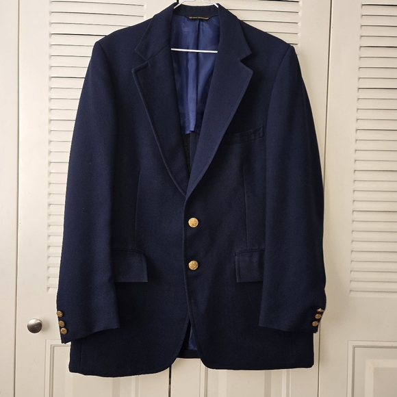 Saks Fifth Avenue Men's Blazer Dark Blue Size 43L #200 - Picture 1 of 6